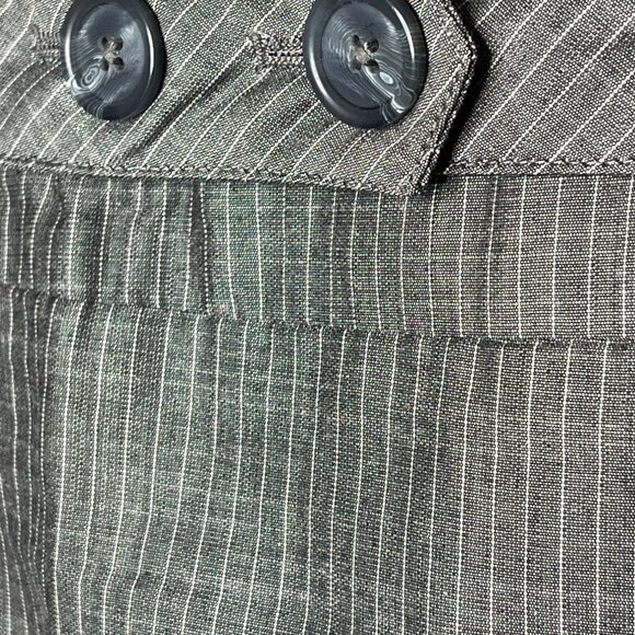 LOFT Pencil Skirt Gray Striped Work Mini Career Skirt Size 4 - Picture 5 of 8